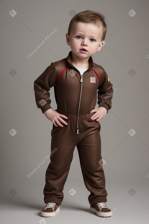 Latvian infant boy with  brown hair