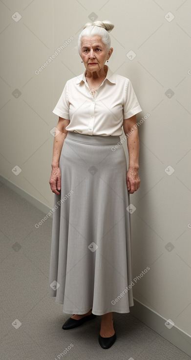 Australian elderly female with  white hair