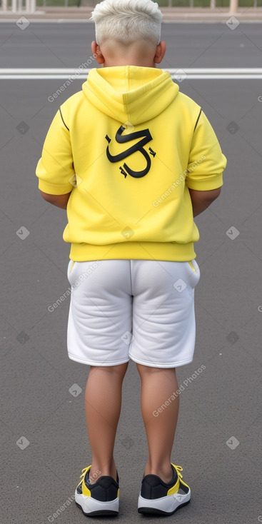 Qatari child boy with  white hair