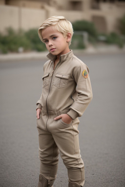 Omani child boy with  blonde hair