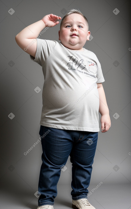 German child boy with  gray hair