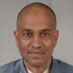 Neutral white middle-aged male with short  brown hair and brown eyes