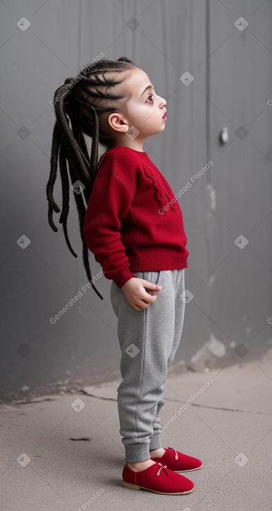 Azerbaijani infant girl with  gray hair