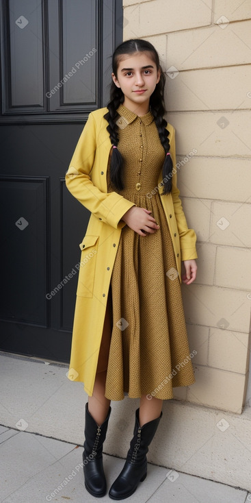 Azerbaijani teenager girl with  black hair