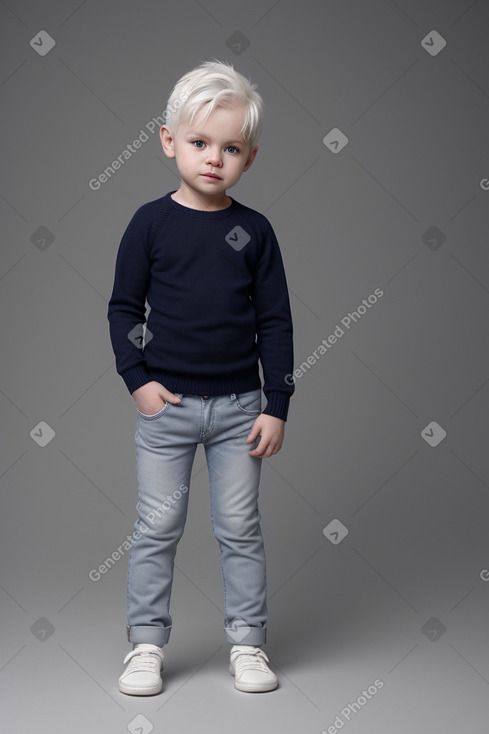 Latvian infant boy with  white hair