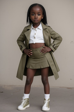 Kenyan child girl with  white hair