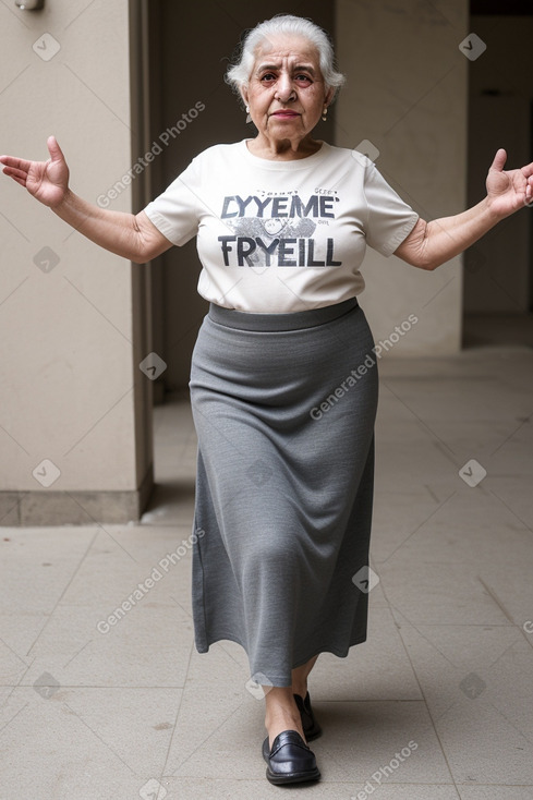 Syrian elderly female with  gray hair