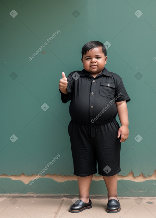 Malian child boy with  black hair