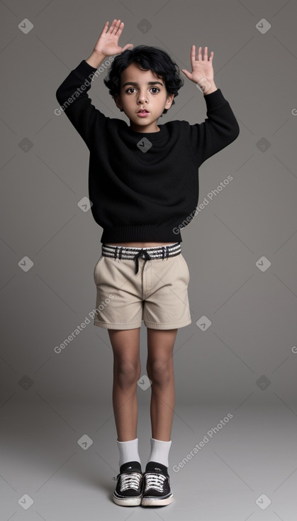 Libyan child boy with  black hair