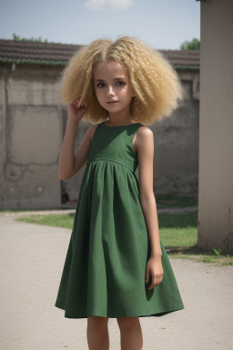 Albanian child girl with  blonde hair