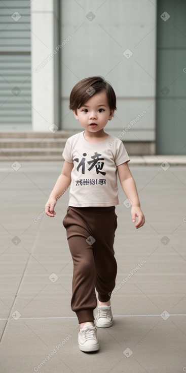 Taiwanese infant boy with  brown hair