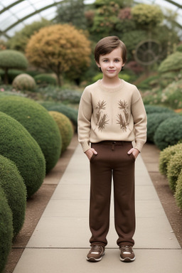 Swiss child boy with  brown hair