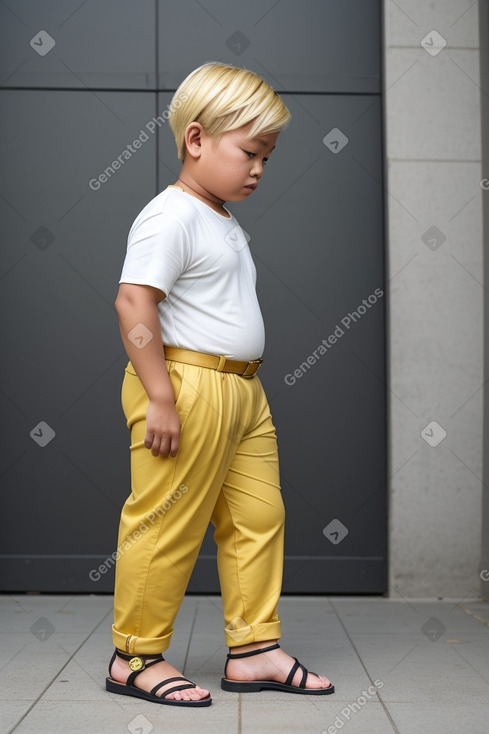 Thai child boy with  blonde hair