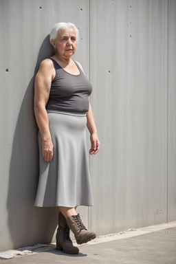 Bulgarian elderly female with  gray hair