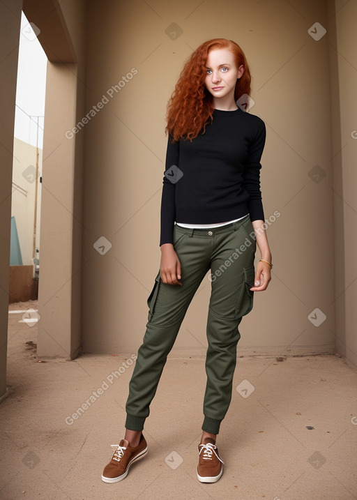 Sudanese young adult female with  ginger hair