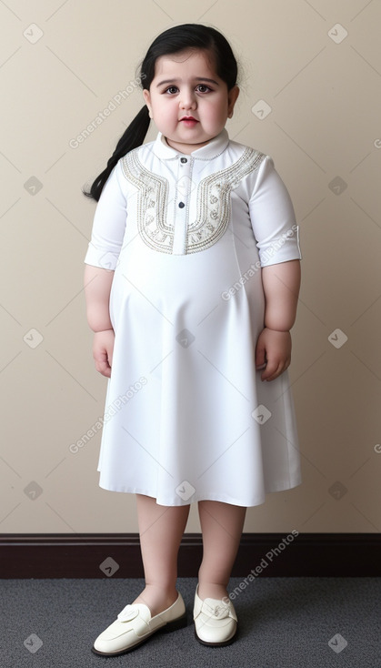 Azerbaijani infant girl with  white hair