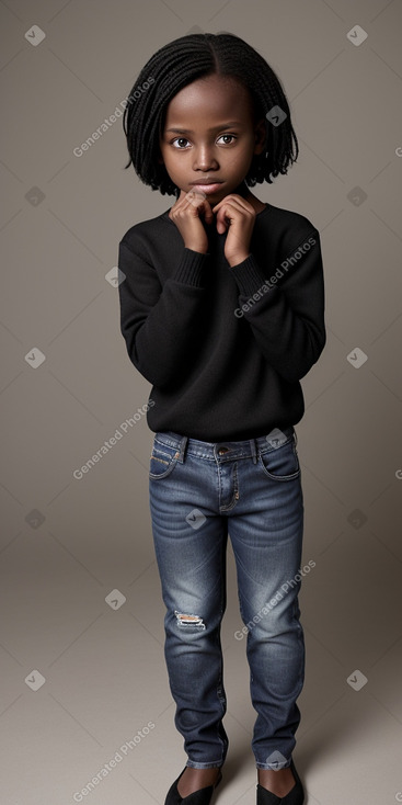 Senegalese child boy with  black hair