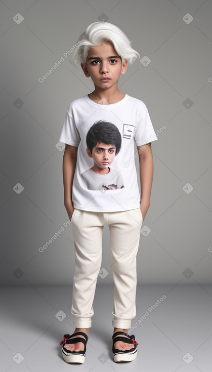 Bahraini child boy with  white hair