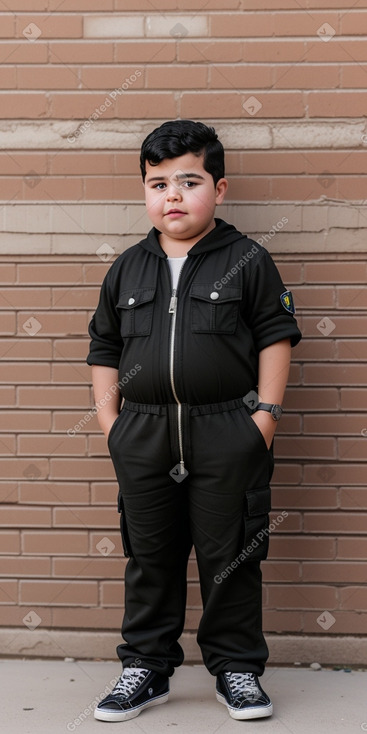 Algerian child boy with  black hair