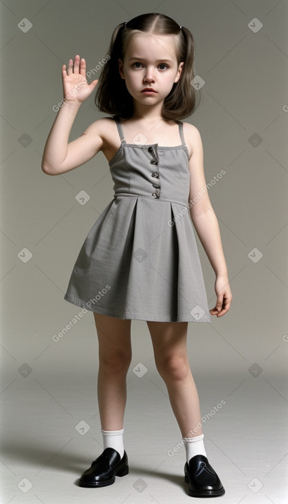 Caucasian infant girl with  gray hair