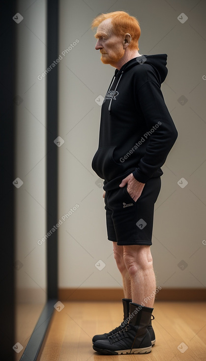 Irish elderly male with  ginger hair