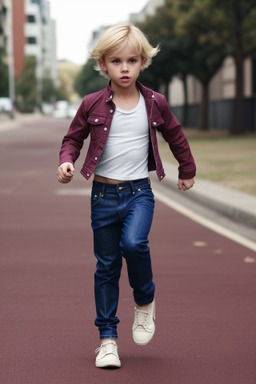 Australian child boy with  blonde hair