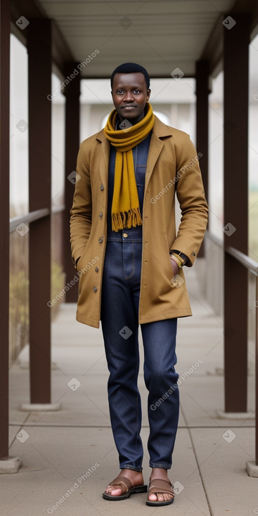 Ugandan adult male with  brown hair