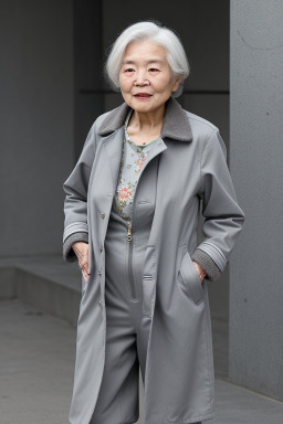 Korean elderly female with  gray hair