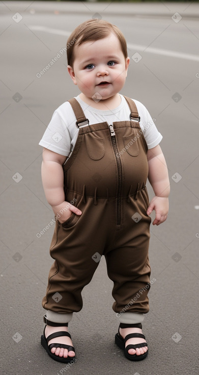 German infant boy with  brown hair