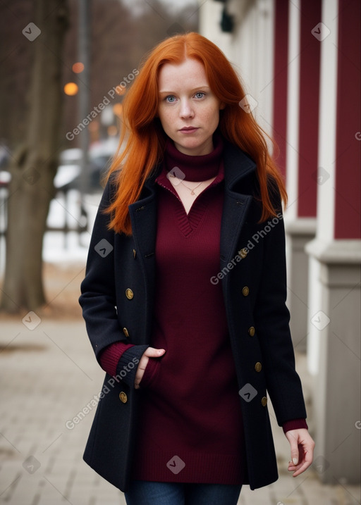 Swedish adult female with  ginger hair