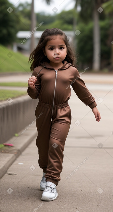 Honduran infant girl with  brown hair