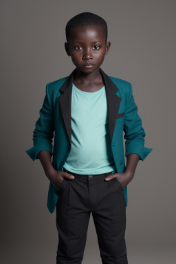 Ugandan child boy with  black hair