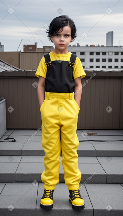 Finnish child boy with  black hair