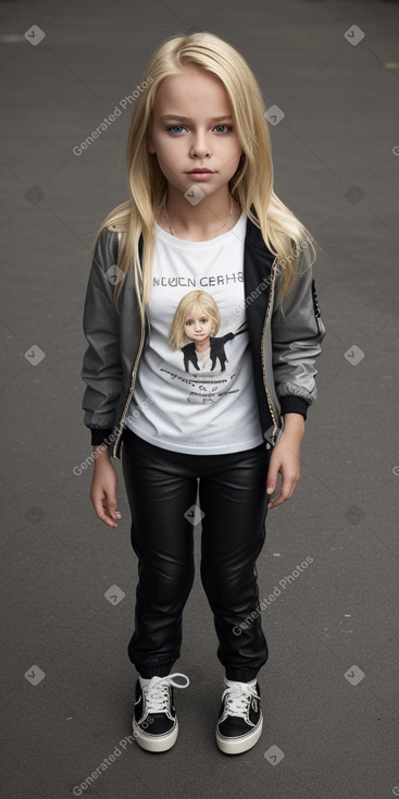 German child female with  blonde hair