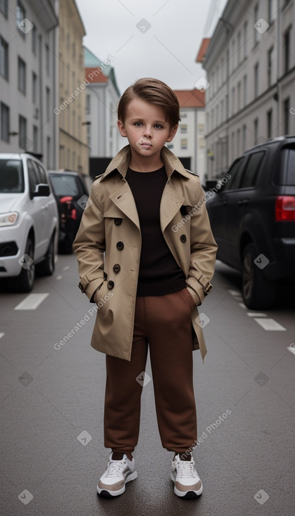 Estonian child boy with  brown hair