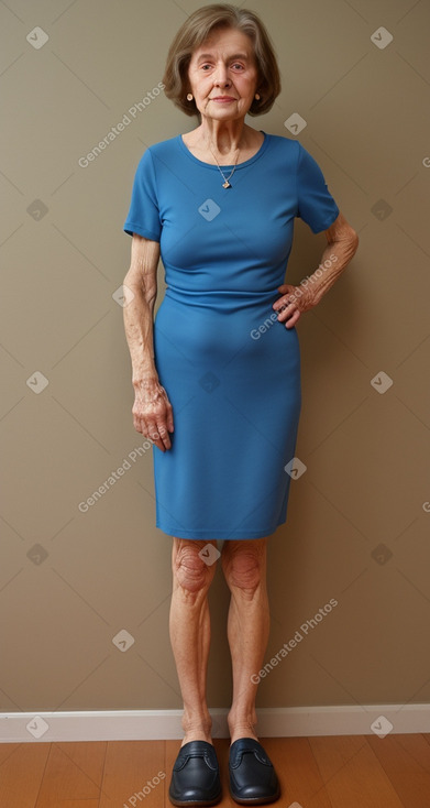 Caucasian elderly female with  brown hair