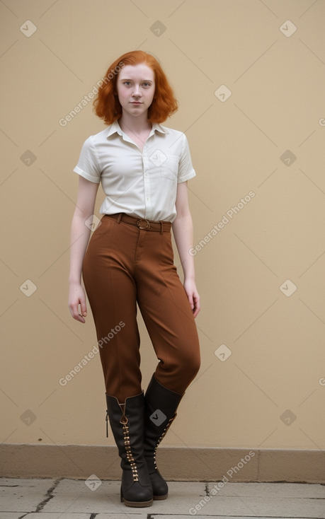 Greek young adult non-binary with  ginger hair