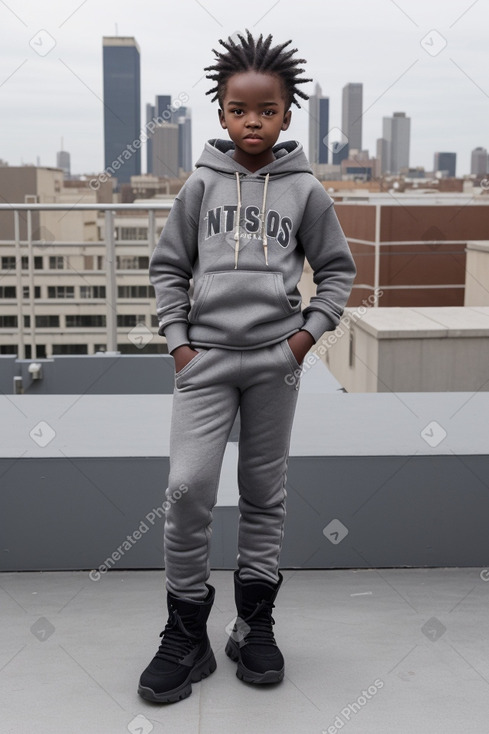 African child boy with  gray hair