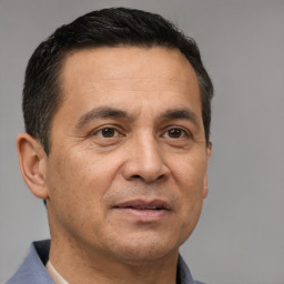 Neutral white adult male with short  brown hair and brown eyes