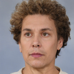 Neutral white adult male with short  brown hair and brown eyes