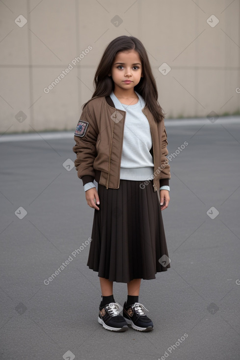 Mexican child female with  brown hair