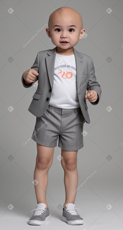 Malaysian infant boy with  gray hair