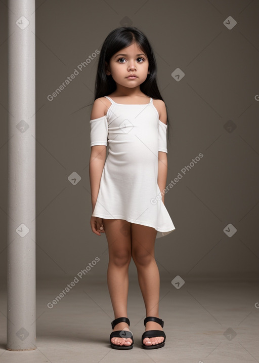 Peruvian infant girl with  black hair