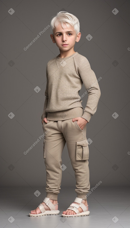 Armenian child boy with  white hair