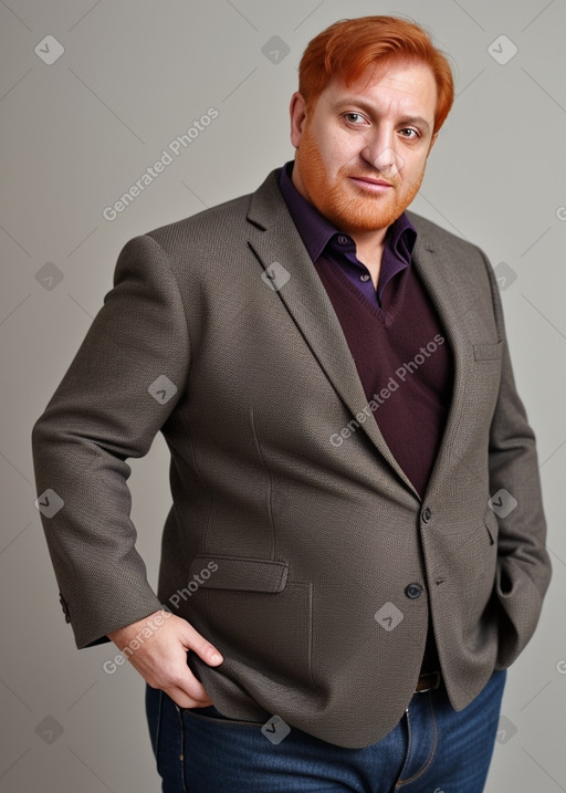 Armenian middle-aged male with  ginger hair