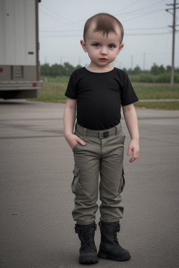 Belarusian infant boy with  black hair