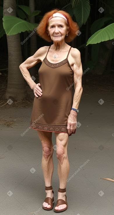 Costa rican elderly female with  ginger hair