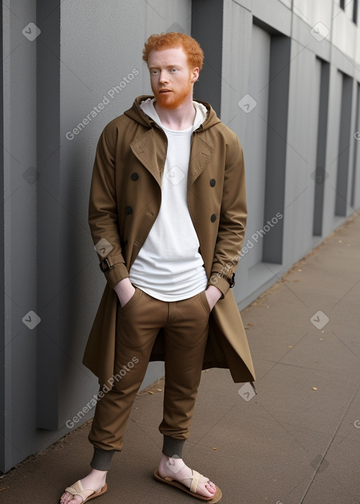 African american young adult male with  ginger hair