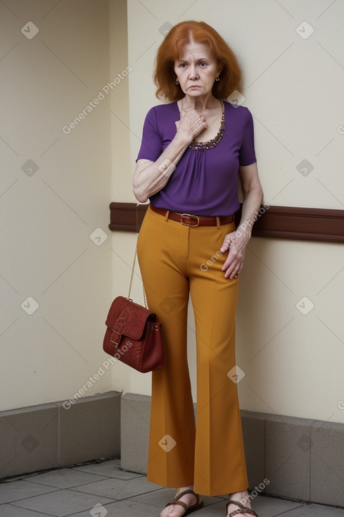 Russian elderly female with  ginger hair