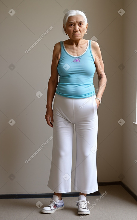 Uzbek elderly female with  white hair